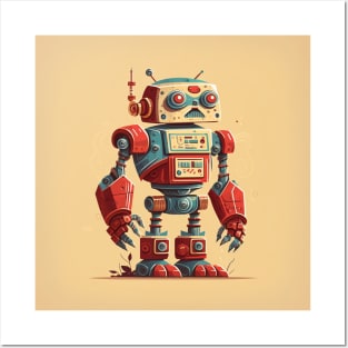 Retro Robot Buddy Posters and Art